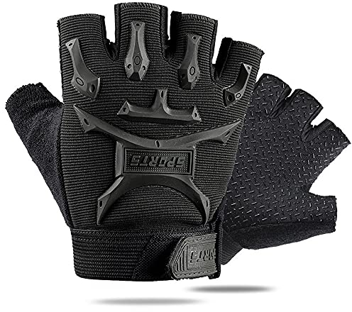 AIDIER Fahrradhandschuhe für Kinder, Jungen, Mädchen, 4-8 Jahre, halber Finger, Fahrradhandschuhe, MTB, Straße, Halbfinger, Kinder, Sport, Fahrradhandschuhe, rutschfest, für Fahrrad, Scooter, Skaten,