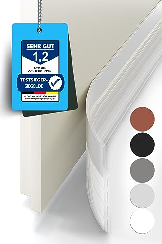 SilverRack Zugluftstopper für Türen Transparent [5 x 1m] - Zuschneidbare Türdichtung selbstklebend - Türdichtung unten - Gummilippe Tür Dichtung Zugluft - Windschutz, Schallschutz & Kälteschutz