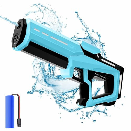 Pistolet A Eau Electrique Puissant, Pistolet Succion Automatique pour Adultes Et Enfants, Pistolet A Eau, d'une PortéE De 39 Pieds, Piscine ExtéRieure Jouet De Combat Contre l'eau