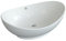 Waschschale oval Badezimmer Aufsatzwaschbecken Aufsatzbecken 60,5x39x19cm klein weiß Bad Gäste wc ohne Unterschrank Handwaschbecken mit Überlauf ohne Hahnloch ultradünner Rand