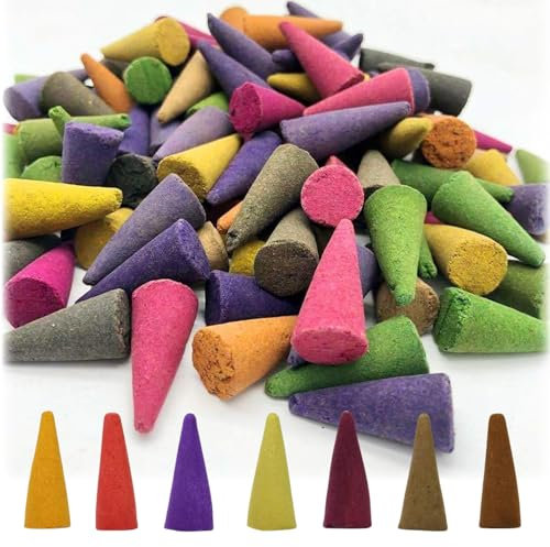 Tkxjry 300Pcs Rückfluss Räucherkegel,Räucherkegel Backflow,Gemischte Düfte Räucherkerze,Backflow Incense Räucherkegel,Sticks Backflow Räucherkerze,für zu Hause, Entspannung, Innenräume, Yoga-Praxis.