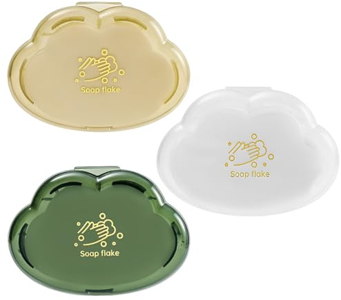 FHRYNA 150 pièces Boîtes de feuilles de savon de voyage portables en flocons de savon jetables pour voyage, lavage des mains, accessoires de camping, randonnée, produits de nettoyage (B)