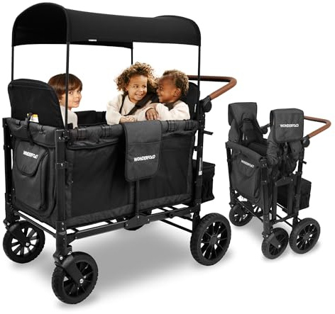 WonderFold W4 Luxe - Passeggino Wagon, colore: Nero