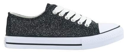 CHATTAWAK Femme Basket Toile Pailettes ANELYSE Noir, 38