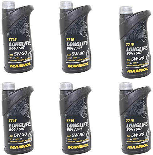 Motoröl MANNOL 5W30 Longlife API SN 6 X 1 Liter