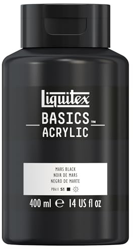 LIQUITEX Basics Acrylic Paint, Mars Black, 400 ml Bottle