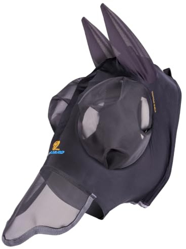 Shires - Horse Flugmask med näsa (liten ponny) (ljus svart)