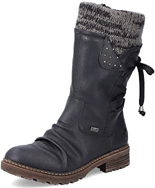 Rieker Z4773, Botas de Moda. Mujer, Negro 01, 38 EU