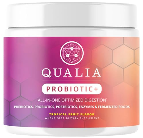 Qualia Probiotic - 28 Science-Backed Spore Probiotics, Prebiotics, and Postbiotics. Total Gut Support. Soothes Digestive discomfort. Ethically sourced. Promotes Akkermansia Growth. 1 Month Supply