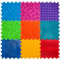 Funny-Steps Orthopädische Sensorische Boden spielmatten für Kinder Super Mix (9 Puzzle Quadrat Waldweg)