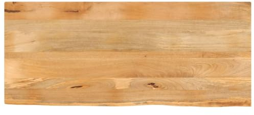 vidaXL Piano Tavolo Bordi Vivi 140x60x3,8cm in Legno Massello di Mango, Piano Sostituzione Tavolo, Piano per Tavolo da Pranzo, Piano d'appoggio
