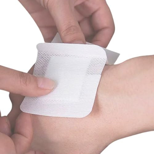 Wound Dressings Adhesive, Sterile Dressing Pads Padding with Absorbent Patch, Individually Wrapped(6 x 7cm, 10 Pack)