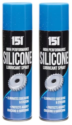 Silicone Lubricant Spray 400ml – Rubber Plastic Hinges Locks Tools Multipurpose Fast Drying High Performance Treadmill Zip Bike Lubricant – Reduces Friction Long Lasting Moisture Protection 200ml x2