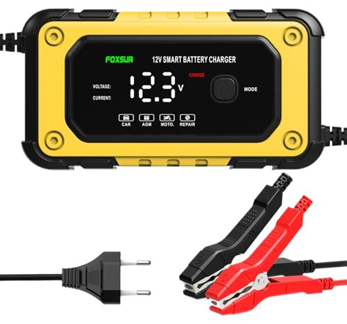 Arrancador de Emergencia, Arrancador de Batería para Coche, Equipo Portátil con Pantalla LCD 12V para Motor de Vehículos, Automóvil, Moto y Asistencia en Carretera