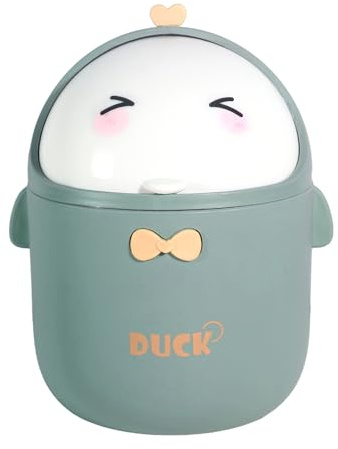 Aevorant Mini Cubo De Basura Con Tapa, Papelera Baño Pequeña, Cubo Basura Pequeño - Papelera Pequeña Para Baño, Escritorio, Oficina Y Comedor, adecuado para Hogar Mesa