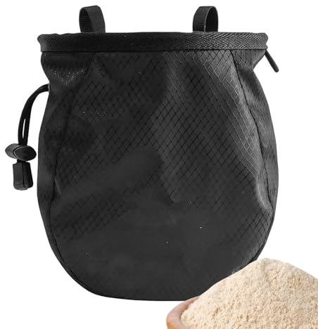 Borsa per gesso da boulder - Custodia impermeabile regolabile a prova di perdite, porta gessetti con coulisse, sacco per gesso con chiusura sicura | Attrezzatura da arrampicata essenziale per la pales