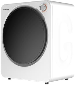 SOLTHERMIC SECADORA MINI SC2.5G – Eficiencia, compactación y comodidad para tu hogar/Capacidad 2,5 KG/Puerta negra GRANDE ojo de buey/Color blanco/Alta