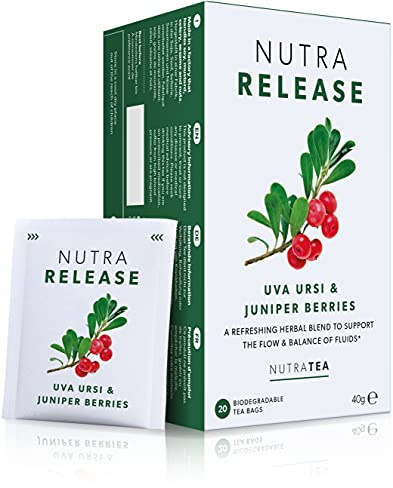 Nutra Tea NUTRARELEASE – Thé de rétention d'eau | Thé gonflant pour l'estomac – Diurétique naturel pour l'équilibre hydrique – Inclus racine de pissenlit et airelle – 120 sachets de thé enveloppés
