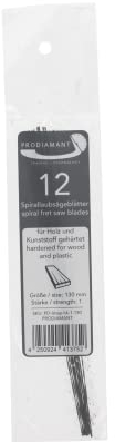 PRODIAMANT Lot de 12 lames de scie à chantourner spirale, taille 1, pour bois et plastique, coupe de tous les côtés, 130 mm, fabriquées en Allemagne