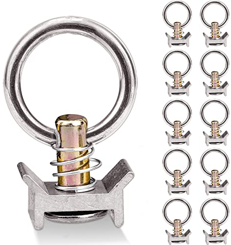ALFFREUDE 10 Pezzi Ganci Singoli con Occhiello, Raccordi Terminali per Guide Aeree per Il Fissaggio per Binario Fermacarico Airline - Peso dell'orso Singolo 1000 kg