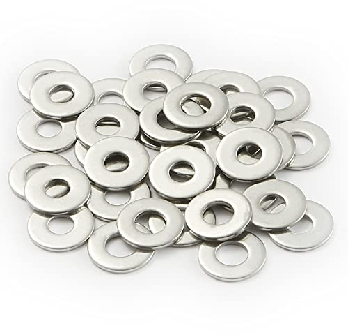 AMLOOPH M4 Washers, M4 x 12mm A2 Stainless Steel Flat Penny Washers 50Pack
