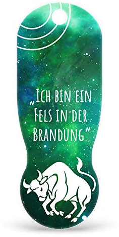 TRIGGI® der Einkaufswagenlöser – Einkaufswagenchip abziehbar, Sternzeichen STIER als Schlüsselanhänger