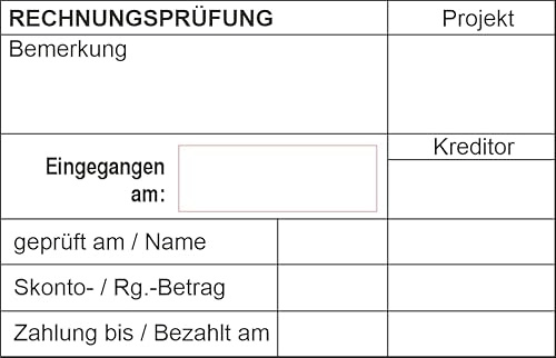 Konteringsstämpel/räkningskontroll – med trodat Professional datumstämpel 54110 – Custom (85 x 55 mm) i olika utföranden, kontor, bokningsstämpel, företagsstämpel