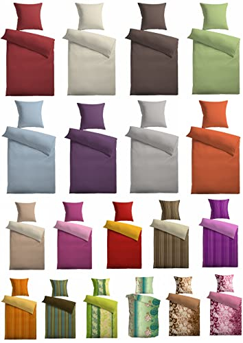 MB Warenhandel24 Bettwäsche Winter 135x200 + 80x80 cm Microfaser Flausch Fleece Thermofleece warm Teddy Soft Fleece 2 TLG teilig (Einfarbig Terra)