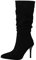 Joliss Mujer Tacón Alto Botas Plisadas Mujer Puntiagudo Botas Plisadas Mujer Sin Cordones Noche Botas Plisadas Negro Talla 38 EU/39Cn