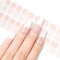 ChicNana Semi Cured Gel Nails Strips, 20 Stickers French Gel Nail Wraps Soft Self-Adhesive Gel Nail Stickers, High Gloss Manicure UV/LED Lamp Required (265- Basic French)