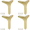 Zythrem 4 Pcs Gold Furniture Legs 17cm / 6.7 Metal Sofa Legs Triangle Furniture Feet with Screws Cabinet Table Bed Leg DIY Replacement Modern Gold Feet for Cabinets Table Cupboard Couch Ottoman