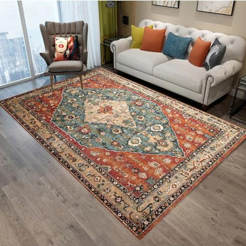 estera de la silla para pisos de alfombra, Alfombra de cocina for comedor, alfombra de dormitorio, alfombra de tacto suave, alfombras lavables de diseño Vintage de retales coloridos for decoración del