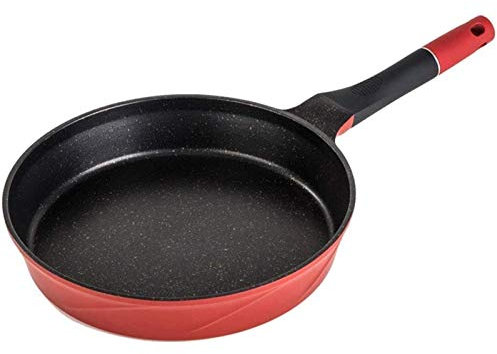 CHCWR Sartén fritizante sartén Recubierto de sartén Duradera Base de Alto Calor con sartén Especial de sartén Especial de la sartén múltiple de la función (Rosa)