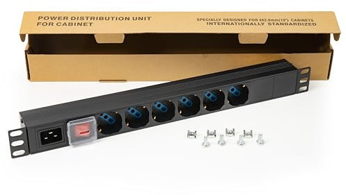 Link Accessori LK10062 rack tillbehör Ellister - Racktillbehör (elnät, Svart, 1,75 m, Rektangulär, AC, 250 V)