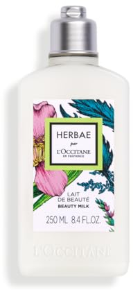 L'OCCITANE Herbae Beauty Milk 250ml | Fresh & Floral Scented | Vegan & 96% Readily Biodegradable | Luxury & Clean Beauty Body Moisturiser for All Skin Types