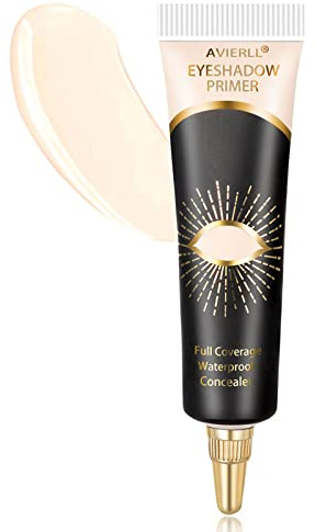 Eyeshadow Primer,Eye Primer,Makeup Primer Long Lasting Cream Eyeshadow Base,Primer Face Makeup,Full Coverage Waterproof Concealer 1 Pens -0.40 fl oz (01_IVORY)