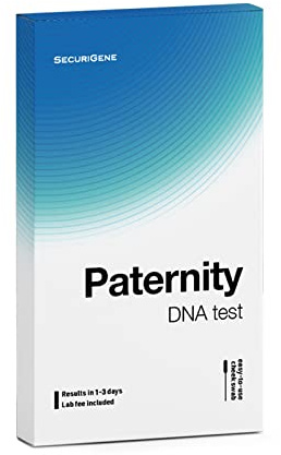 Premium DNA Paternity Home Test Kit - Results in 1-3 Business Days, Free Return Shipping by SecuriGene Labs