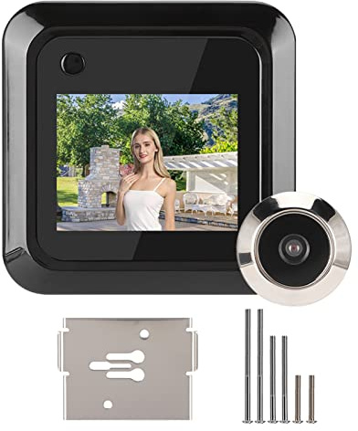 Digital Door Viewer, 2.4in Smart Door Viewer TFT LCD Screen Display 0.3MP 95° Wide Angle Camera Photo Recording, Peephole Camera for 0.59-0.98in Diameter Door Hole