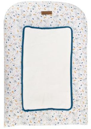 DOMIVA - HOUSSE MATELAS A LANGER SEULE 50x75 cm AU FIL DE L'EAU EN COTON (avec 1 éponge imperméable)