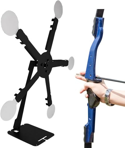 Juego de objetivos giratorios | Objetivos móviles dinámicos – Herramienta de práctica portátil de reinicio magnético de cinco ruedas de la fortuna ajustable para exteriores, patio trasero, mujeres y