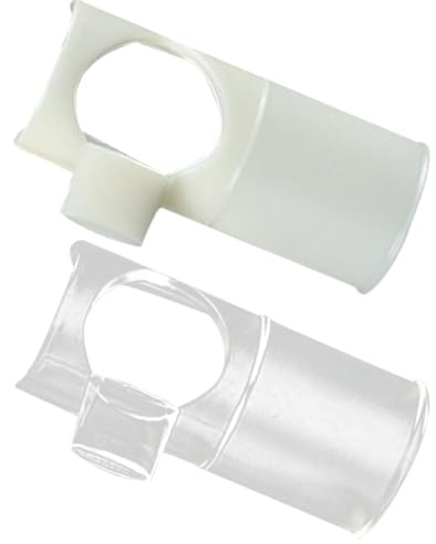 BESPORTBLE Ayuda para Soplar Flauta Grande 2 Piezas Boquilla Repuesto para Flauta C/d Tono Cabezal Transparente y Color Marfil Adecuado para Principiantes y Estudiantes