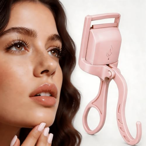 AURIVEE Rizador de Pestañas Calentado Eléctrico USB-C, 5s Calentamiento Rápido, Antideslumbrante Silicona, Larga Duración Rizo Natural, Portátil Recargable para Mujeres Maquillaje Viaje