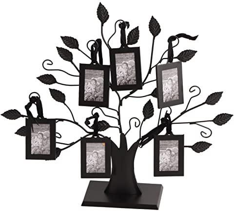 6 Hanging/12 Hanging Photos Display Tree Family Tree Photo Frame with Hanging Tree Design Decorative Table for Photo Picture Tree Display(S)