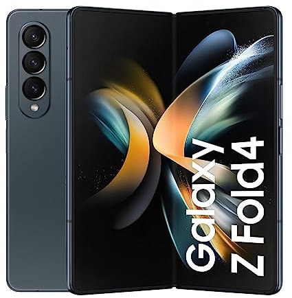 Samsung Galaxy Z Fold4 5G Mobile Phone Sim Free Android Folding Smartphone 256GB, Greygreen, 3 Year Manufacturer Warranty, UK Version