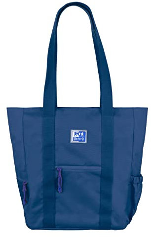 Oxford B-Trendy, Bolso Tote de Hombro o Bandolera, 38cm, Bolsillo Acolchado para Portátil, Poliéster Reciclado RPET, Color Azul Marino