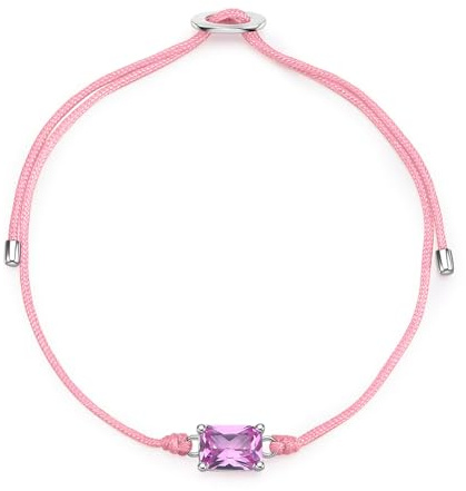 Brosway Damarmband i silver och snöre, damarmband samling fancy - FVP110, 200mm, Sterlingsilver, zirkoner vibrant rosa