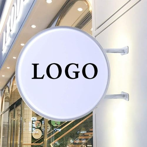 LED Leuchtkasten Rund Doppelseitig 60cm, Doppelseitig Rund Light Box Leuchtbox Wasserdichte IP65,Leuchtreklame Lichtwerbung Leuchtschild
