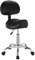 VEVOR Sattelhocker Rollhocker 204 kg belastbarer höhenverstellbarer (84-100 cm) Drehhocker Arbeitshocker mit Rückenlehne, ergonomischer PU-Leder-Drehsattelstuhl für Salon Spa Massage Klinik
