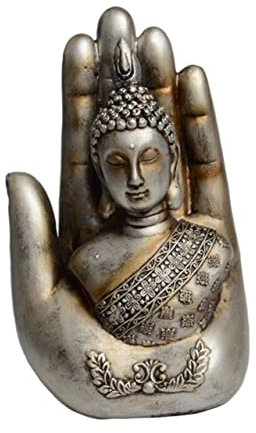 Holibanna Decorazione Resina Figura Buddha Ornamento Soggiorno Artigianato Casa Design Semplice Elegante Tocco Bellezza Retrò Spazio Negozio Ufficio Positiva
