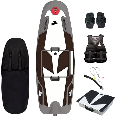 QQCHGOL Tabla de Surf eléctrica de Alta Potencia 12KW con propulsión por Chorro de Agua, Velocidad máxima 52 km/h, autonomía de batería 55-100 Minutos, Impermeable IP67